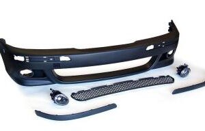 BMW E39 M5 Front Bumper with mouldings, grille, and tow hook cover