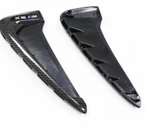 F15 2014-2018 Carbon Fiber X6M Fender Inserts showcasing real carbon fiber finish.