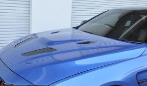 GTR Look Vented Hood for BMW F32 F33 F36, metal, primed black finish.