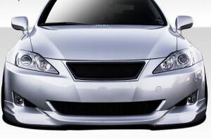 INGS Front Lip for Lexus IS250/IS350 in UltraFlex flat black finish, enhancing style and aerodynamics.