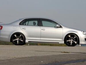 Euro AB Style Side Skirts for Jetta 2005-2010, primed and ready for paint.