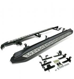 High-quality running board kit for 2014-2019 Highlander, showcasing stainless steel inserts.