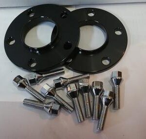 VW Hubcentric Wheel Spacer Kit in black aluminum, available in 10mm, 15mm, and 20mm thickness