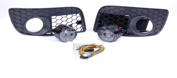 Golf GTI Honeycomb Fog Lamp Kit - Direct Bolt-On with Harness Included